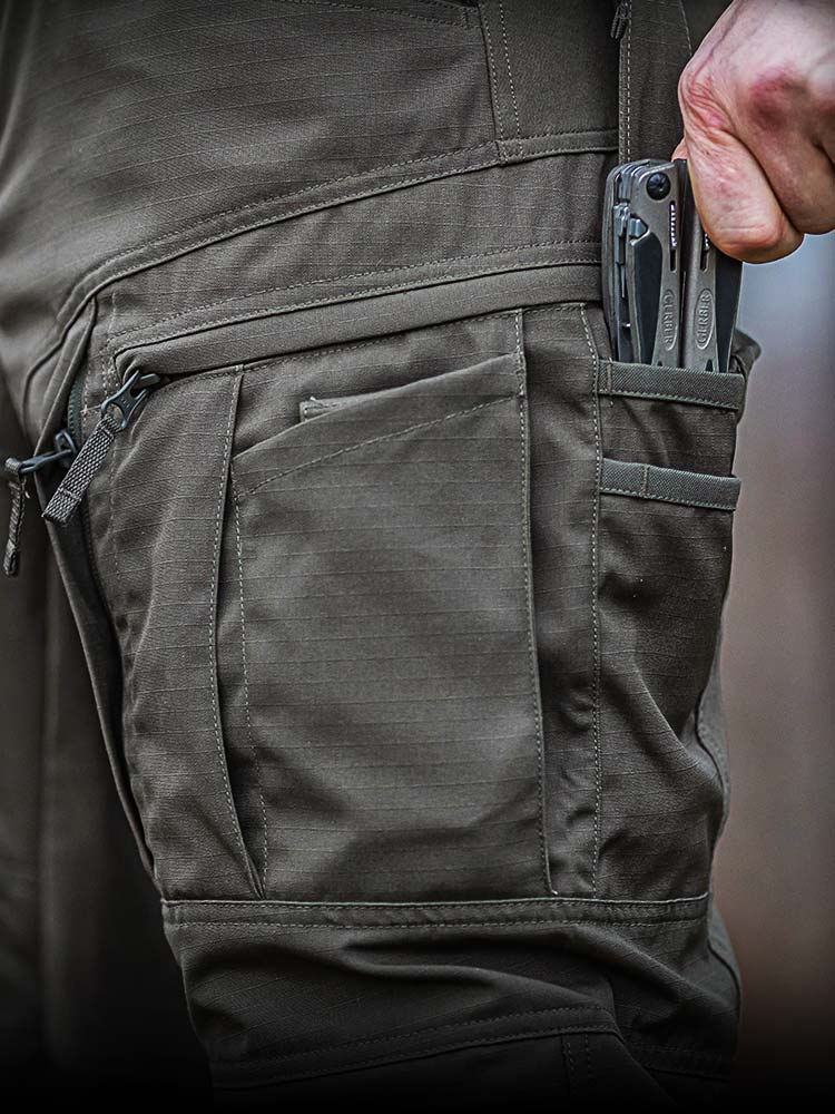 The Striker Combat Pants are equipped with our Smart Pockets, allowing you to carry an array of essential tactical gear.
